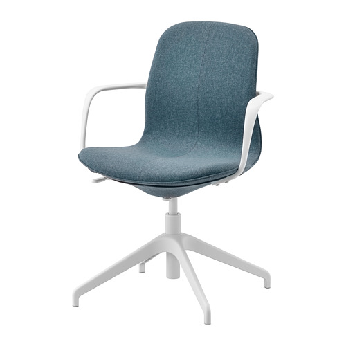 Kursi Ikea LÅNGFJÄLL Armrest Biru-Putih