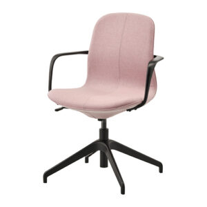 Kursi Ikea LÅNGFJÄLL Armrest Pink-Hitam