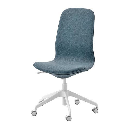 Kursi Ikea LÅNGFJÄLL Highback Roda Biru-Putih