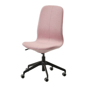 Kursi Ikea LÅNGFJÄLL Highback Roda Pink-Hitam