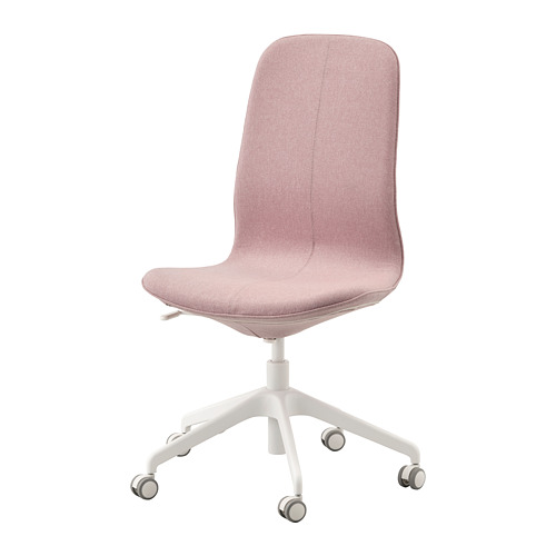 Kursi Ikea LÅNGFJÄLL Highback Roda Pink-Putih