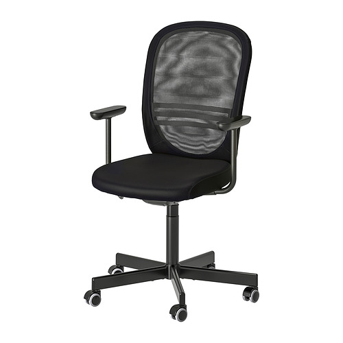 Kursi Kantor Ikea Flintan-Hitam