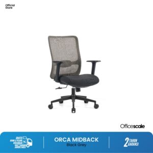 Kursi Officescale ORCA MIDBACK GREY BLACK
