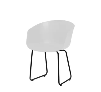 Kursi Olymplast Buble Rangka A-Putih