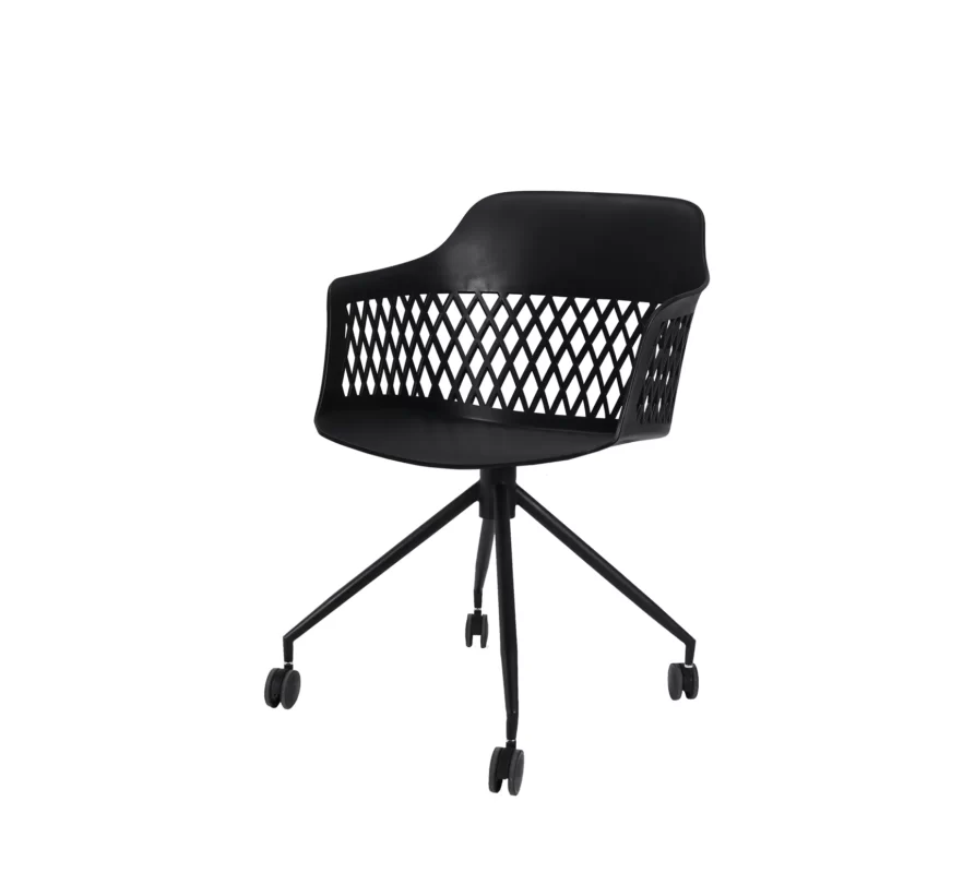 Kursi Olymplast Netta Rangka B-Hitam