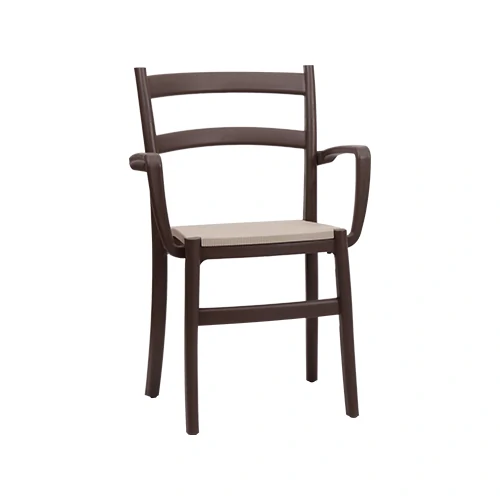 Kursi Plastik Olymplast OL 608H-Coklat Tua