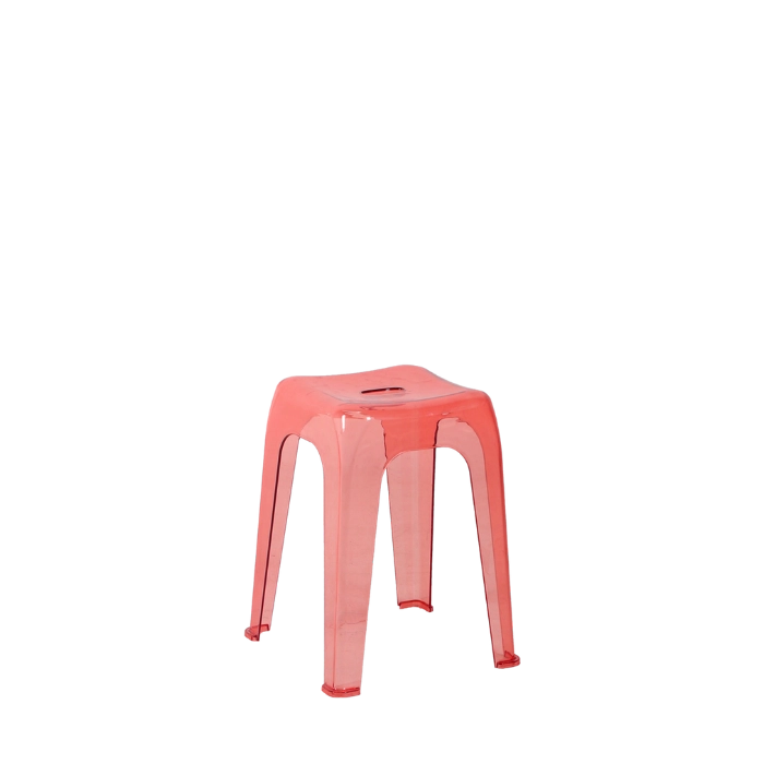 Olymplast Crystal Stool-Merah