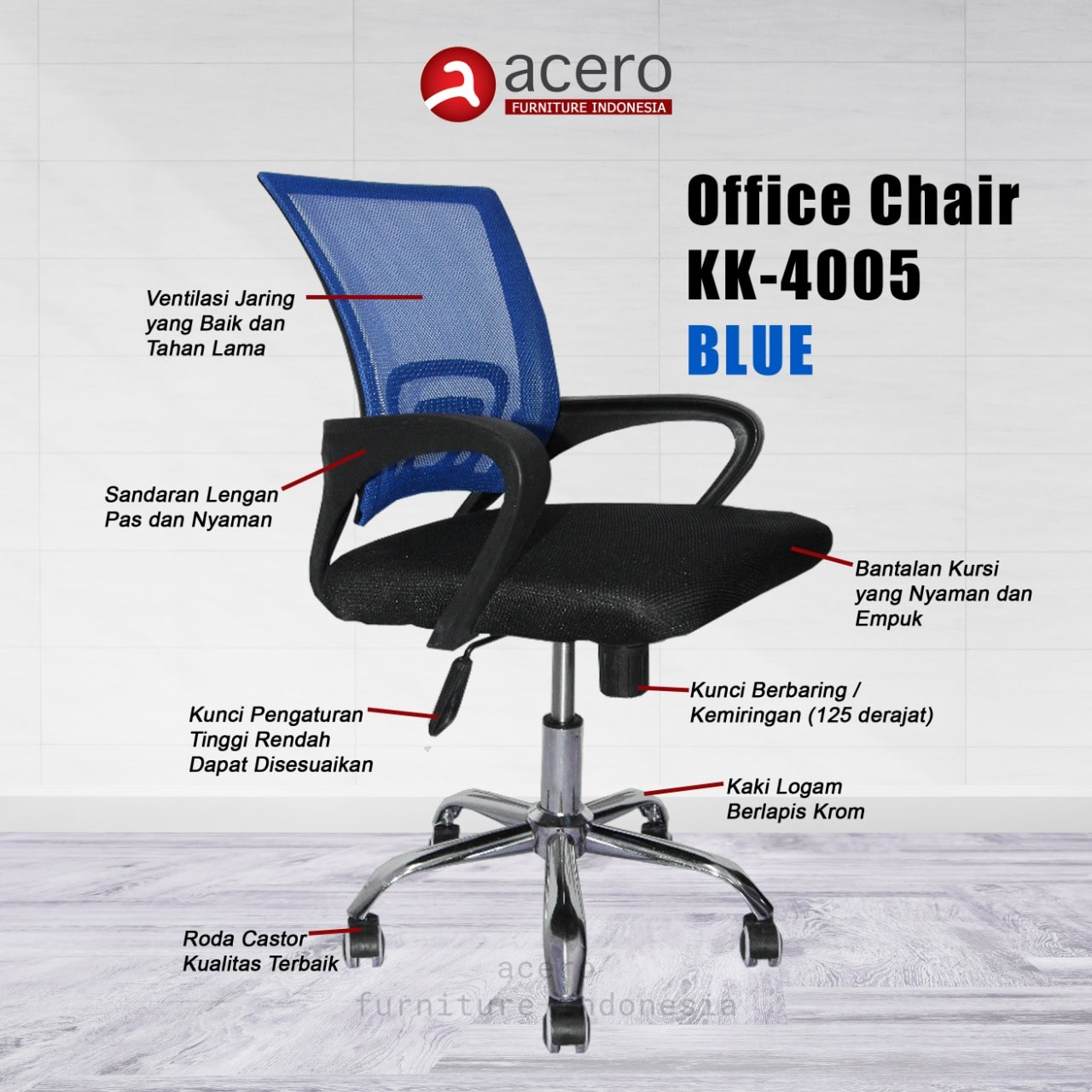 Kursi Kantor Acero 4005B