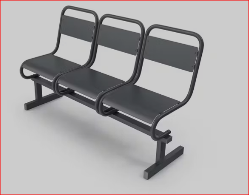 Custom Kursi Tunggu 3 Seater