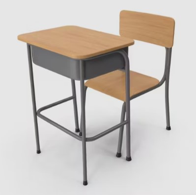 Kursi Meja Sekolah Hanko Abu-Abu