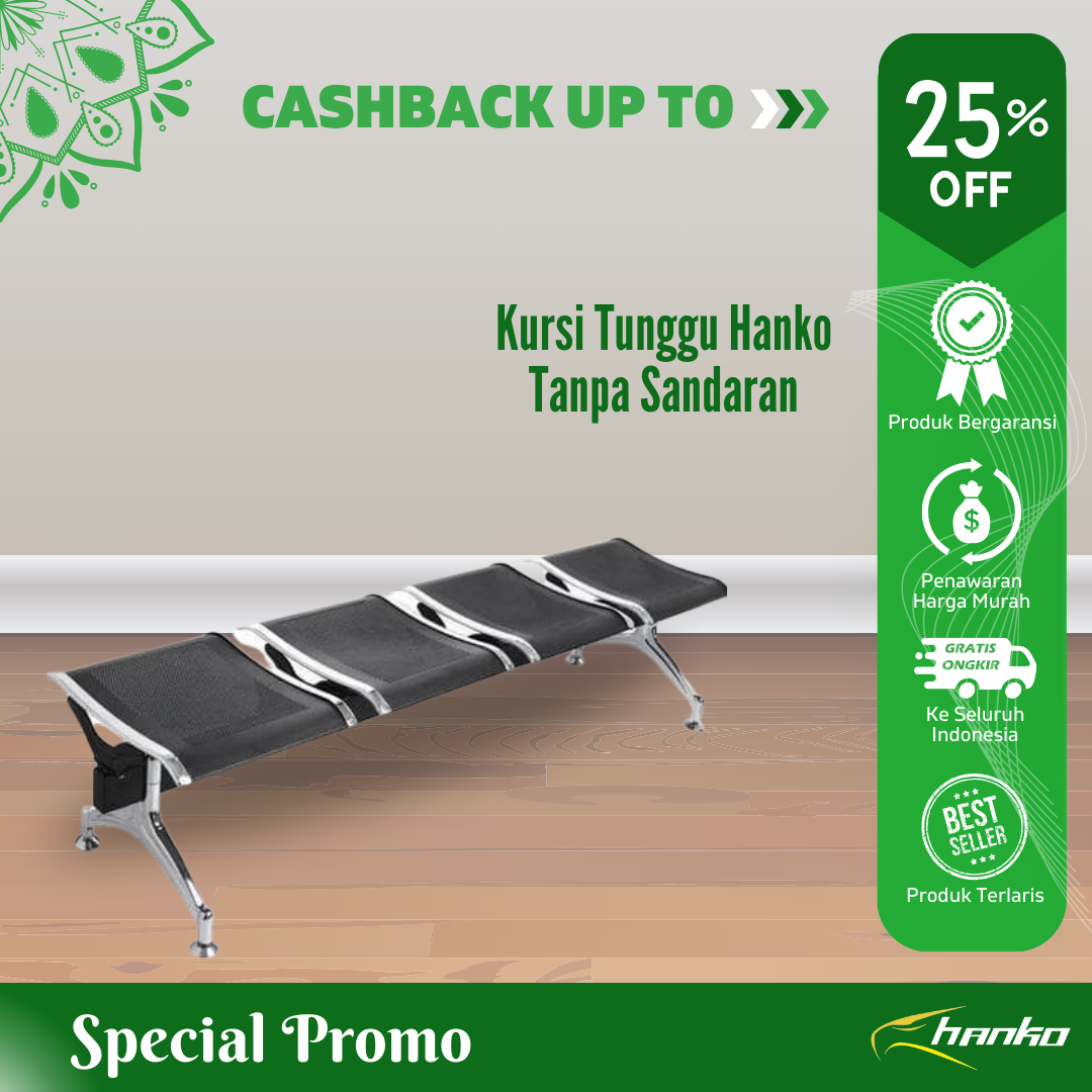 Kursi Tunggu Hanko 4 Dudukan Tanpa Sandaran Kursi Tunggu Hanko 4 Dudukan Tanpa Sandaran