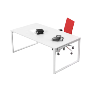 Custom Meja Kantor Rangka Besi Putih