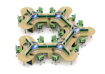 Meja Partisi Uno Konfigurasi 24 B