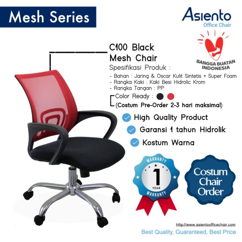 Kursi Kantor Kinako C100 Black