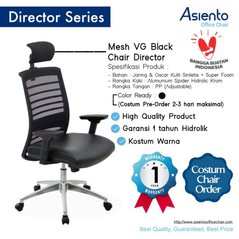 Kursi Kantor Kinako Mesh VG Black