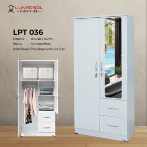 Lemari Pakaian Lunarsol LPT 036