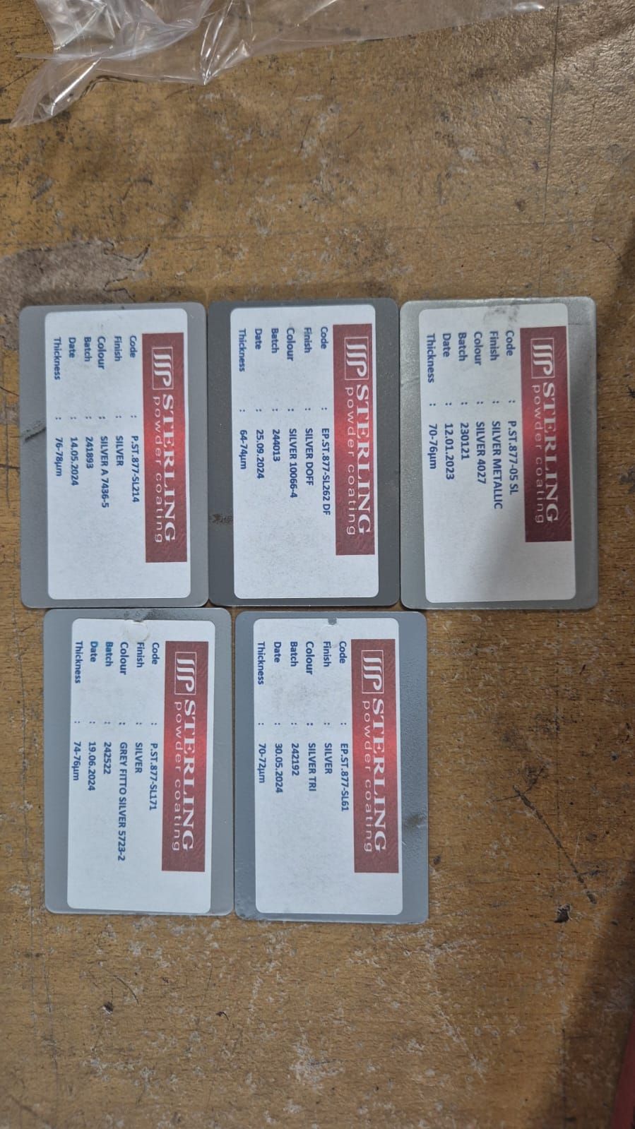 Contoh warna Sterling Powder Coating