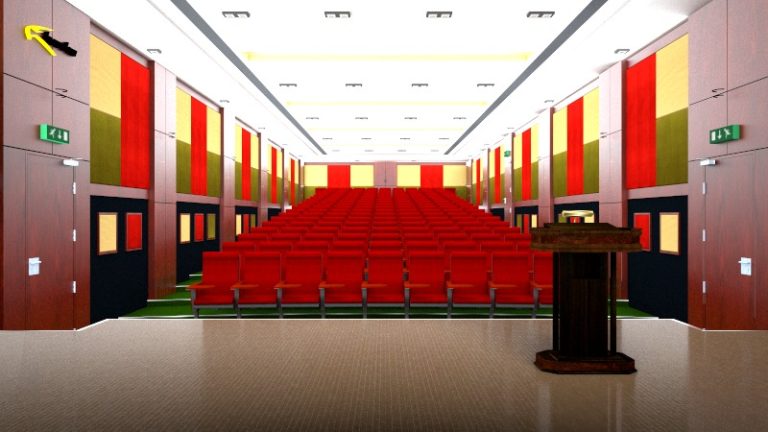 Design 3D kursi auditorium